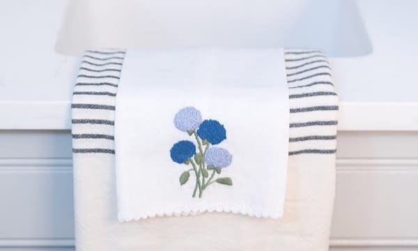 Hydrangea Hand Towel from Hibiscus Linens